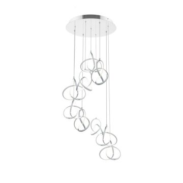Vornado LED Chandelier in Chrome by W.A.C. Lighting