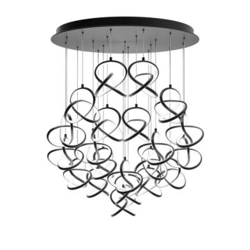 Vornado LED Chandelier in Black by W.A.C. Lighting