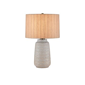 Owen  Table Lamp in Off White   Light Brown   Antique Brass by Currey and Company