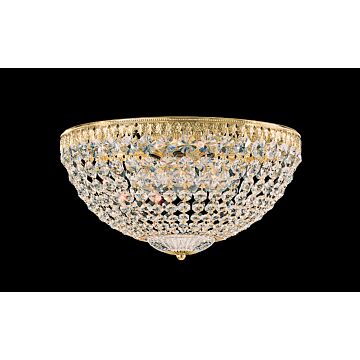 Petit Crystal Five Light Flush Mount in Silver by Schonbek