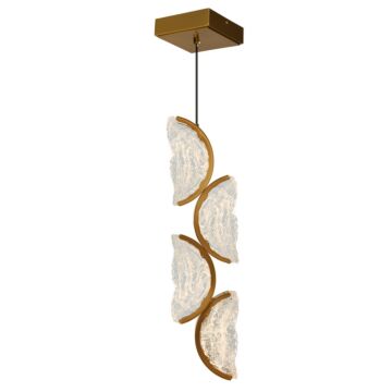 Moon LED Mini Pendant in Brass by CWI Lighting