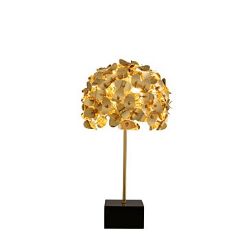 Aster Three Light Table Lamp in Gold by Kalco