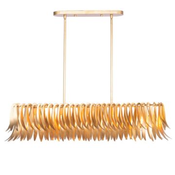 Grace Five Light Island Pendant in New Gold by Kalco
