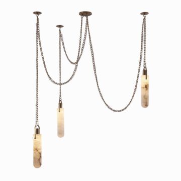 Flint LED Pendant in Winter Brass by Kalco