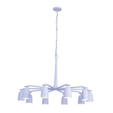 Gabardine Ten Light Chandelier in Matte White by Kalco