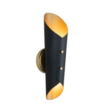 Vest  Wall Sconce in Blackened Brass by Regina Andrew Detroit