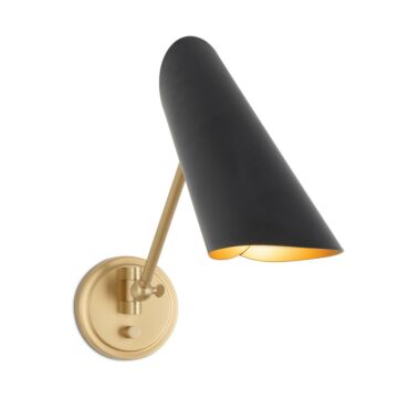Vest  Wall Sconce in Blackened Brass by Regina Andrew Detroit