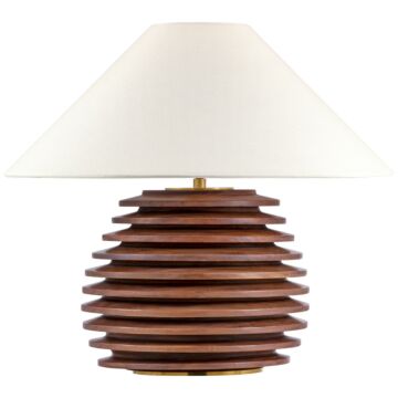 Crenelle LED Table Lamp in Burnished Birch by Visual Comfort Signature