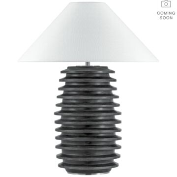 Crenelle LED Table Lamp in Burnished Birch by Visual Comfort Signature