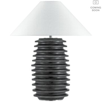 Crenelle LED Table Lamp in Limed Birch by Visual Comfort Signature