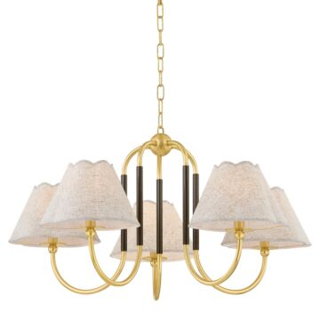 Janie  Chandelier in Aged Brass True Bronze by Mitzi
