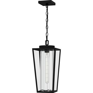 Jett  Outdoor Hanging Lantern in Matte Black by Quoizel