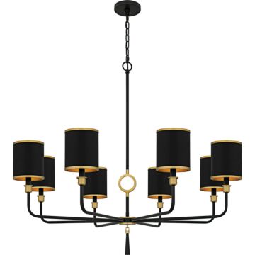 Lockery  Chandelier in Matte Black by Quoizel