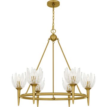 Shea  Chandelier in Brushed Gold by Quoizel