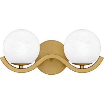 Spherical  Bathroom Vanity Light in Aged Brass by Quoizel