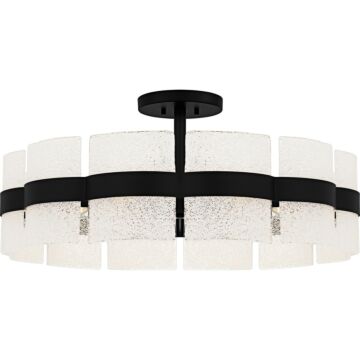 Sweeney  Semi Flush Mount in Matte Black by Quoizel