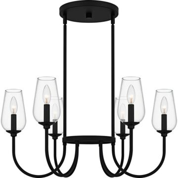 Viscount  Chandelier in Matte Black by Quoizel