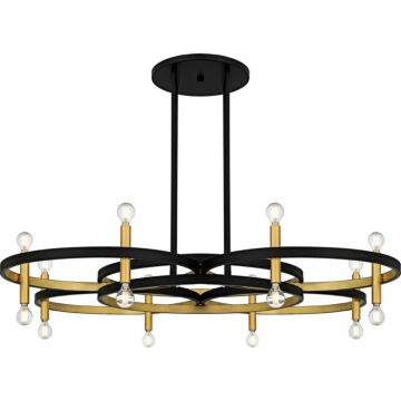 Winsland  Chandelier in Matte Black by Quoizel