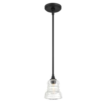 Gregory  Mini Pendant in Matte Black by Crystorama
