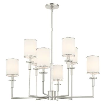 Hatfield  Chandelier in Polished Nickel by Crystorama