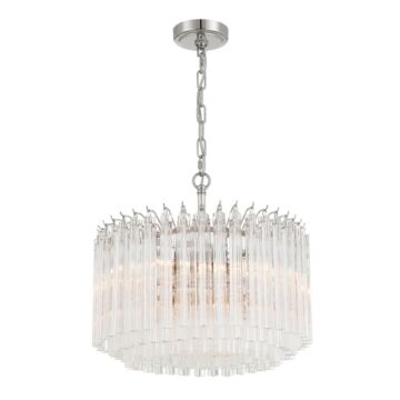 Lofton  Chandelier in Polished Nickel by Crystorama