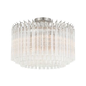 Lofton  Semi Flush Mount in Polished Nickel by Crystorama