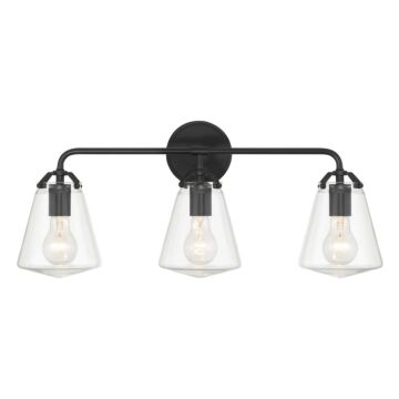 Voss  Bathroom Vanity Light in Matte Black by Crystorama