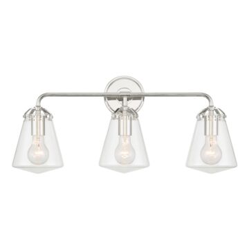 Voss  Bathroom Vanity Light in Polished Nickel by Crystorama