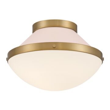 Xander  Flush Mount in Vibrant Gold + Blush by Crystorama