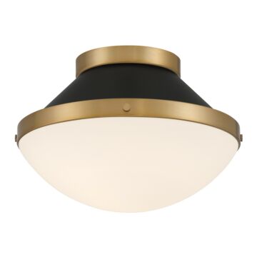 Xander  Flush Mount in Vibrant Gold + Matte Black by Crystorama