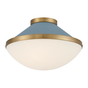 Xander  Flush Mount in Vibrant Gold + Blue by Crystorama