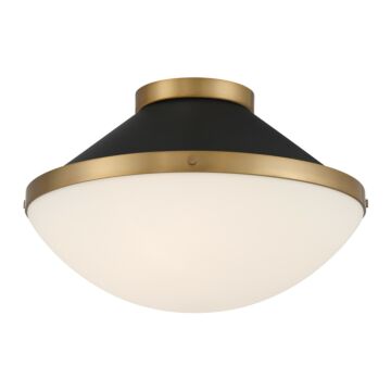 Xander  Flush Mount in Vibrant Gold + Matte Black by Crystorama