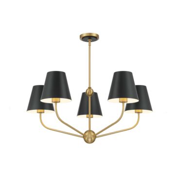 Xavier  Chandelier in Vibrant Gold + Matte Black by Crystorama