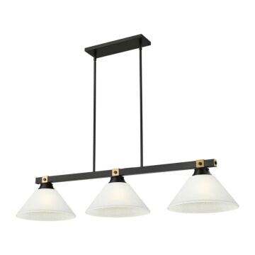 Bronte  Billiard in Matte Black   Rubbed Brass by Z-Lite