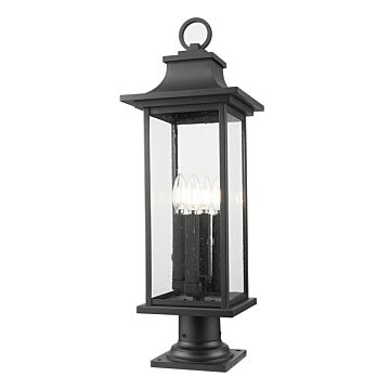 Tiberius  Outdoor Pier Mount in Black by Z-Lite