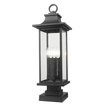 Tiberius  Outdoor Pier Mount in Black by Z-Lite