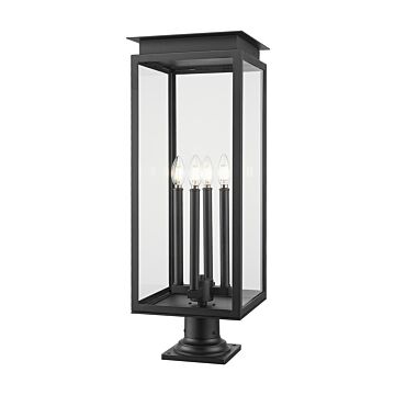 Nova  Outdoor Pier Mount in Black by Z-Lite