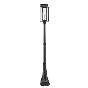 Nova  Outdoor Post Mount in Black by Z-Lite
