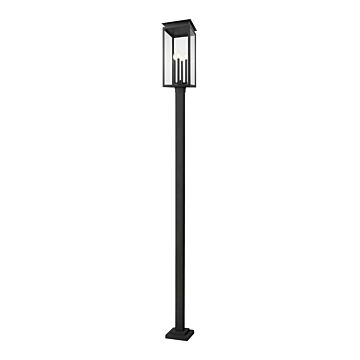 Nova  Outdoor Post Mount in Black by Z-Lite