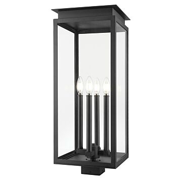 Nova  Outdoor Post Mount in Black by Z-Lite