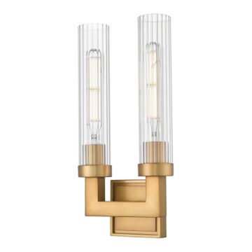 Beau  Wall Sconce in Rubbed Brass by Z-Lite