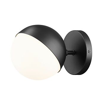 Realm Sphere  Wall Sconce in Matte Black by Z-Lite