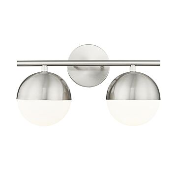 Realm Sphere  Bathroom Vanity Light in Brushed Nickel by Z-Lite