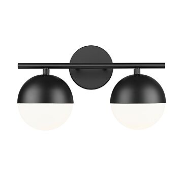 Realm Sphere  Bathroom Vanity Light in Matte Black by Z-Lite