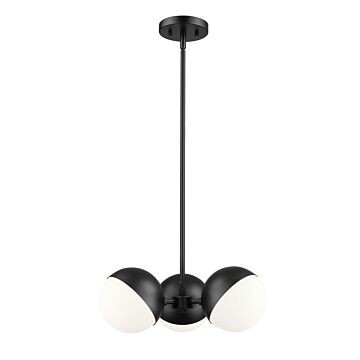 Realm Sphere  Chandelier in Matte Black by Z-Lite