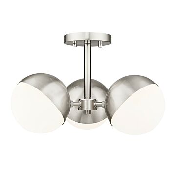 Realm Sphere  Semi Flush Mount in Brushed Nickel by Z-Lite