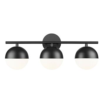 Realm Sphere  Bathroom Vanity Light in Matte Black by Z-Lite