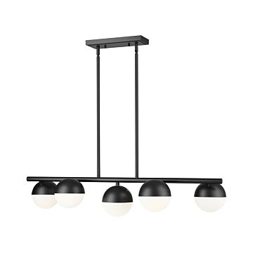 Realm Sphere  Linear Chandelier in Matte Black by Z-Lite