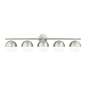 Realm Sphere  Bathroom Vanity Light in Brushed Nickel by Z-Lite