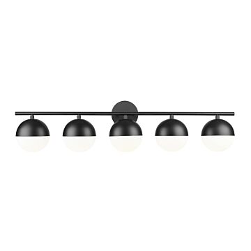 Realm Sphere  Bathroom Vanity Light in Matte Black by Z-Lite